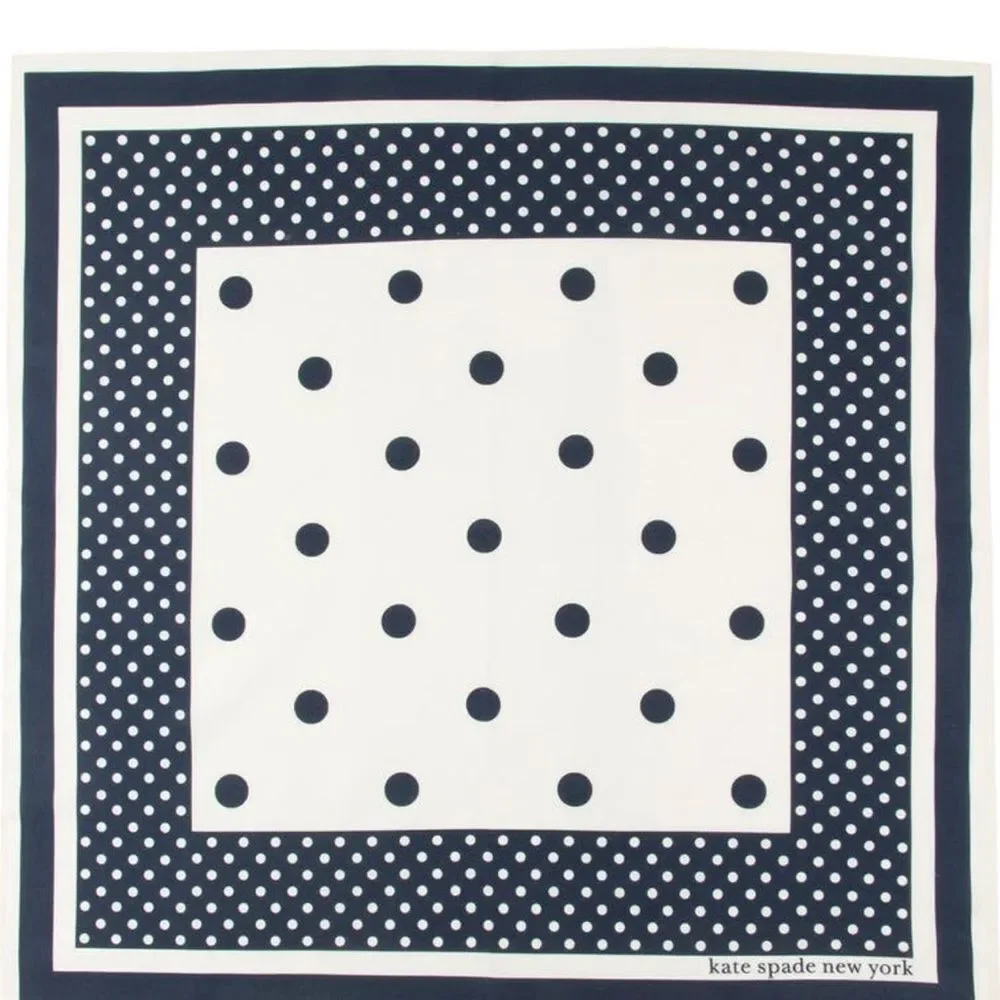 NWT Kate Spade dots silk blend scarf 18x18